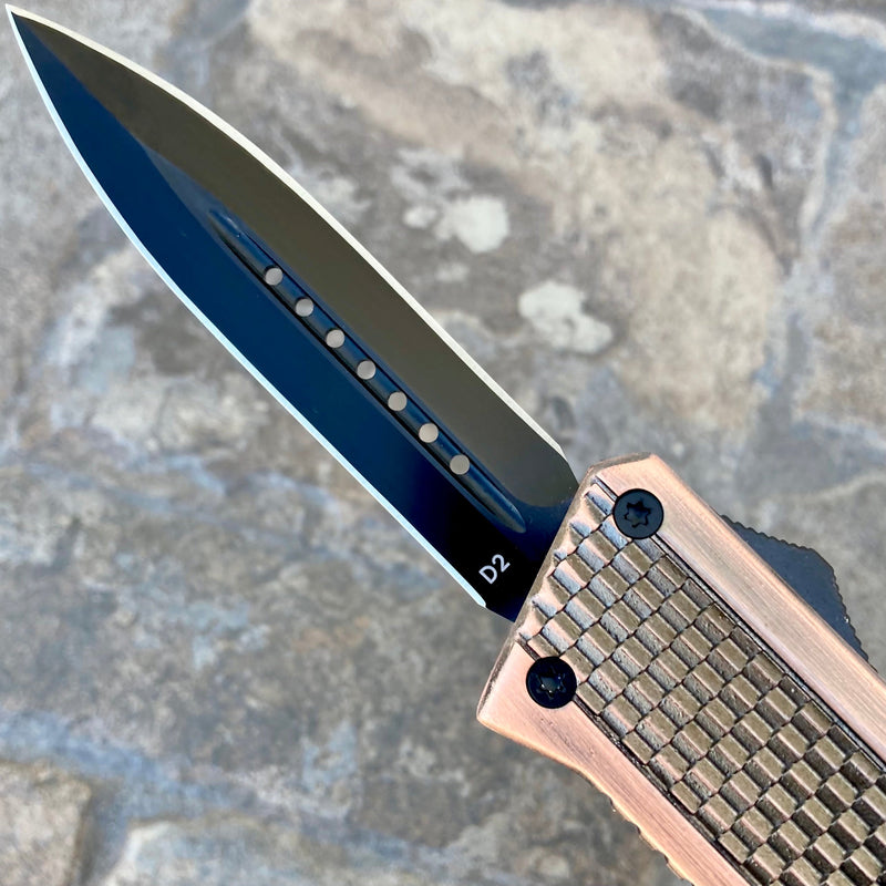 SANITY JEWELRY® D2 Steel 9.5" Frank Nitti Large - "Chicago Series" - Double Sided Smooth Copper - LCOPDS