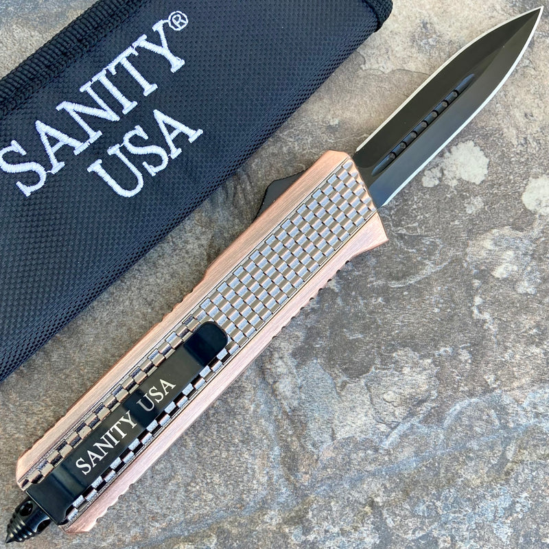 SANITY JEWELRY® D2 Steel 9.5" Frank Nitti Large - "Chicago Series" - Double Sided Smooth Copper - LCOPDS