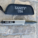 SANITY JEWELRY® D2 Steel 9.5' Frank Nitti Large - "Chicago Series" - Double Sided Smooth Galvanized - LGALDS