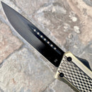 SANITY JEWELRY® D2 Steel 9.5" Frank Nitti Large - "Chicago Series" - Drop Point Brass - LBRADP