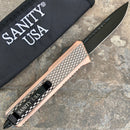 SANITY JEWELRY® D2 Steel 9.5" Frank Nitti Large - "Chicago Series" - Drop Point Copper - LCOPDP