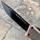 SANITY JEWELRY® D2 Steel 9.5" Frank Nitti Large - "Chicago Series" - Drop Point Copper - LCOPDP