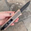 SANITY JEWELRY® D2 Steel 9.5" Frank Nitti Large - "Chicago Series" - Drop Point Copper - LCOPDP