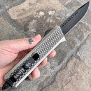 SANITY JEWELRY® D2 Steel 9.5” Frank Nitti Large - "Chicago Series" - Drop Point Galvanized - LGALDP