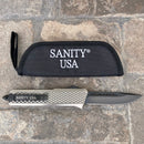 SANITY JEWELRY® D2 Steel 9.5” Frank Nitti Large - "Chicago Series" - Drop Point Galvanized - LGALDP