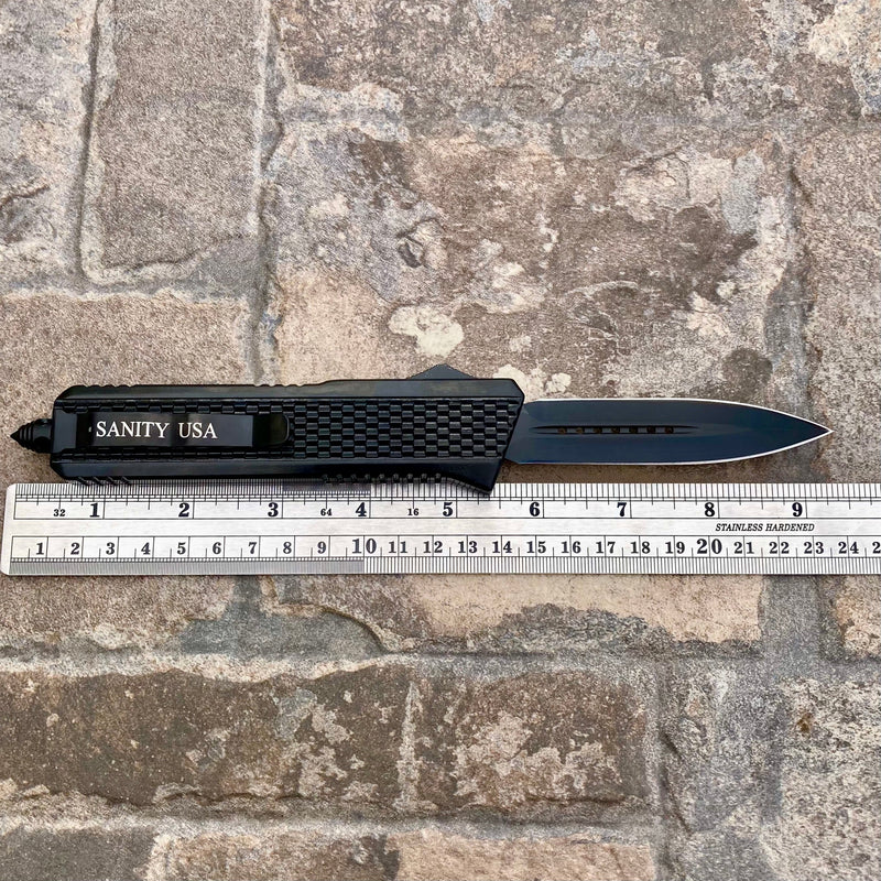 SANITY JEWELRY® D2 Steel 9.5” Frank Nitti Large - "Chicago Series" - Drop Point Galvanized - LGALDP