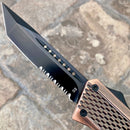 SANITY JEWELRY® D2 Steel 9.5" Frank Nitti Large - "Chicago Series" - Tanto Serrated Copper - LCOPTSR
