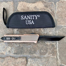 SANITY JEWELRY® D2 Steel 9.5" Frank Nitti Large - "Chicago Series" - Tanto Serrated Copper - LCOPTSR