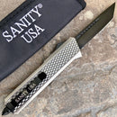 SANITY JEWELRY® D2 Steel 9.5" Frank Nitti Large - "Chicago Series" - Tanto Serrated Galvanized - LGALTSR