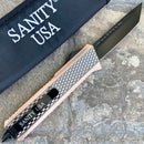 SANITY JEWELRY® D2 Steel 9.5" Frank Nitti Large - "Chicago Series" - Tanto Smooth Copper - LCOPTS