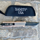 SANITY JEWELRY® D2 Steel 9.5" Frank Nitti Large - "Chicago Series" - Tanto Smooth Copper - LCOPTS