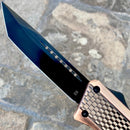 SANITY JEWELRY® D2 Steel 9.5" Frank Nitti Large - "Chicago Series" - Tanto Smooth Copper - LCOPTS