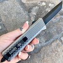 SANITY JEWELRY® D2 Steel 9.5" Frank Nitti Large - "Chicago Series" - Tanto Smooth Galvanized - LGALTS