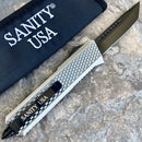 SANITY JEWELRY® D2 Steel 9.5" Frank Nitti Large - "Chicago Series" - Tanto Smooth Galvanized - LGALTS