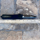 SANITY JEWELRY® D2 Steel 9.5” Frank Nitti Large - "Prohibition Series" - Double Sided Serrated Black - LDBLSR