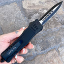 SANITY JEWELRY® D2 Steel 9.5” Frank Nitti Large - "Prohibition Series" - Double Sided Smooth Black - LGDBL