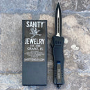 SANITY JEWELRY® D2 Steel 9.5” Frank Nitti Large - "Prohibition Series" - Double Sided Smooth Black - LGDBL