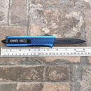 SANITY JEWELRY® D2 Steel 9.5" Frank Nitti Large - "Prohibition Series" - Tanto Serrated Blue - LBTR