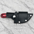 SANITY JEWELRY® D2 Steel Left Handed Horizontal 7" Jesse James D2 Steel Kitchen & Camp Knife - Red & Black - JJ013
