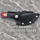 SANITY JEWELRY® D2 Steel Left Handed Horizontal 7" Jesse James D2 Steel Kitchen & Camp Knife - Red/White/Blue - JJ016