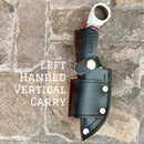 SANITY JEWELRY® D2 Steel Left Handed Vertical 7.5” Al Capone - Red/White/Blue Wood - D2 Steel - Horizontal & Vertical Carry - A2706