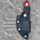 SANITY JEWELRY® D2 Steel Right Handed Vertical 7" Jesse James D2 Steel Kitchen & Camp Knife - Red/White/Blue - JJ016