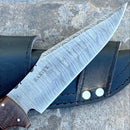SANITY JEWELRY® Damascus Steel 11" Billy The Kid - Buffalo & Rosewood - Damascus - Horizontal & Vertical Carry - BK01
