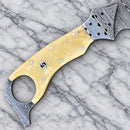 SANITY JEWELRY® Damascus Steel 11" John Dillinger - Damascus - Bone - JDE08