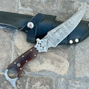 Sanity Jewelry Damascus Steel 11” John Dillinger - Rosewood - Damascus - Horizontal & Vertical Carry - JDE12