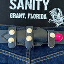 SANITY JEWELRY® Damascus Steel 6” Bonnie & Clyde - Pink Wood - Damascus - Horizontal & Vertical Carry - BC03