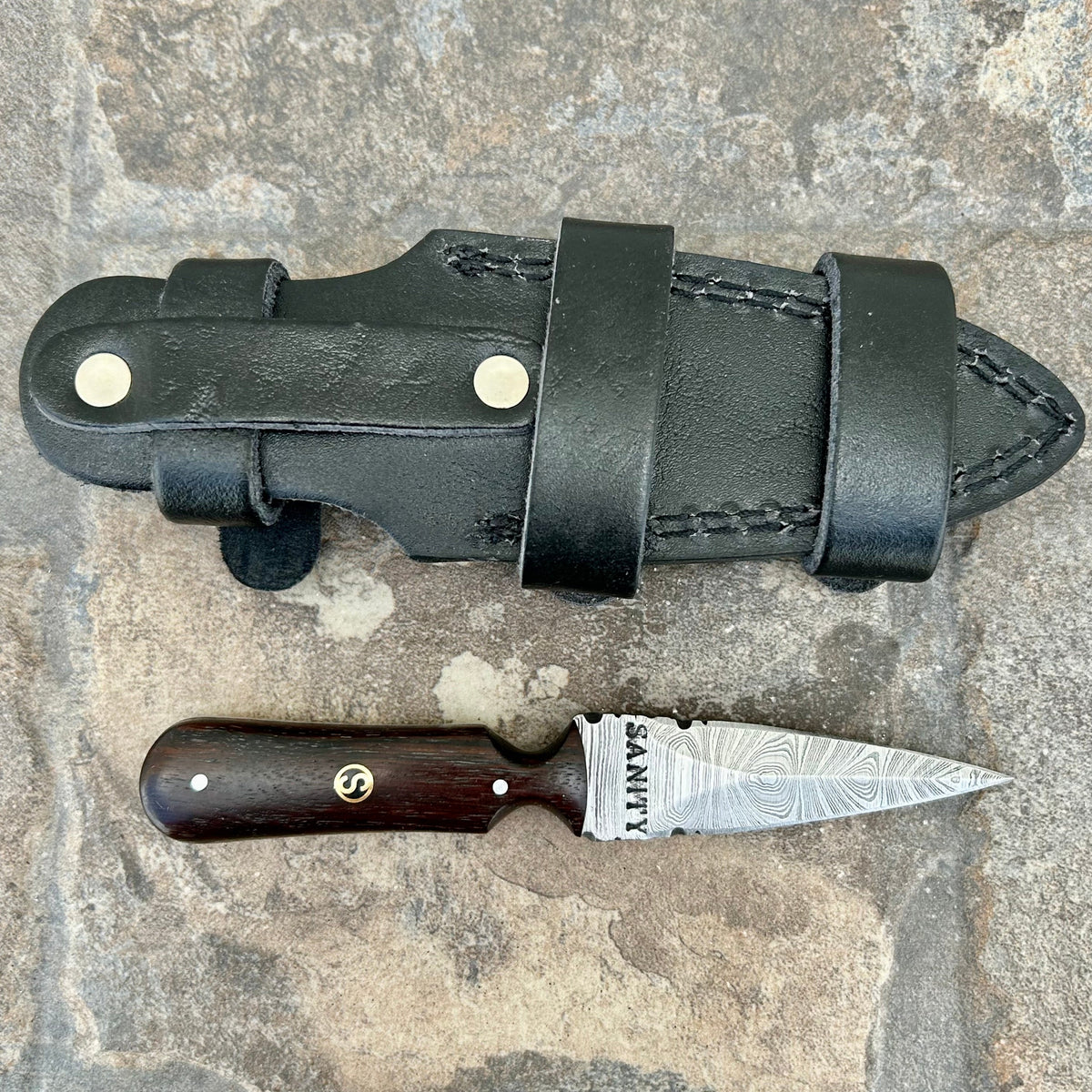 6” Bonnie & Clyde - Rosewood - Damascus - Horizontal & Vertical Carry