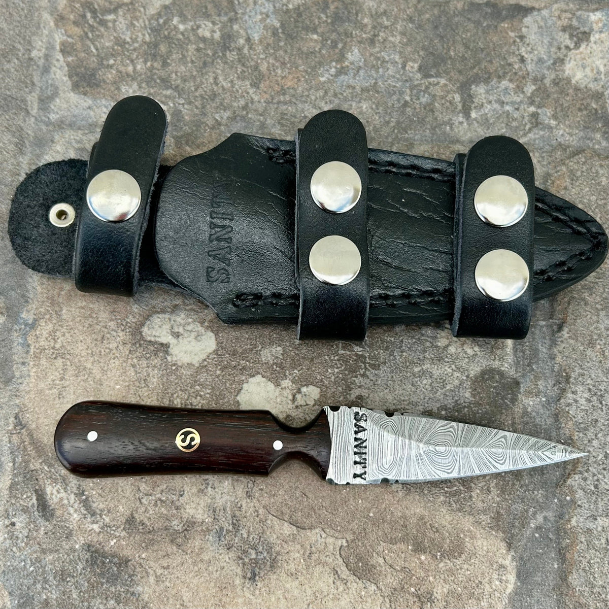 6” Bonnie & Clyde - Rosewood - Damascus - Horizontal & Vertical Carry