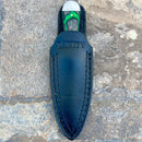 SANITY JEWELRY® Damascus Steel 6” Boot / Vest Steel with Clip - Cole Younger - Green & Black Handle - CY607