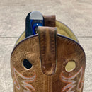 SANITY JEWELRY® Damascus Steel 6" Cole Younger - Boot Sheath W/Clip - Skinner Blue & Black - CY04