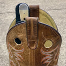 SANITY JEWELRY® Damascus Steel 6" Cole Younger - Boot Sheath W/Clip - Skinner Bone - CYS01