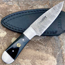 SANITY JEWELRY® Damascus Steel 6" Cole Younger - Boot Sheath W/Clip - Skinner Buffalo - CYS02