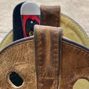 SANITY JEWELRY® Damascus Steel 6" Cole Younger - Boot Sheath W/Clip - Skinner Red & Black - CYS03