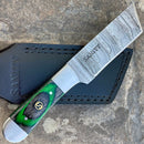 SANITY JEWELRY® Damascus Steel 6" Cole Younger - Boot Sheath W/Clip - Tanto Green & Black - CYT05