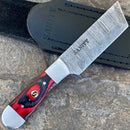 SANITY JEWELRY® Damascus Steel 6" Cole Younger - Boot/Vest Sheath or Horizontal/Vertical Sheath - Tanto Red & Black Wood - CYT03