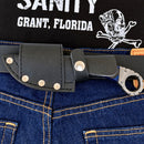 SANITY JEWELRY® Damascus Steel 7.5" Al Capone Damascus Steel Kitchen & Camp Knife - Blue - AC705