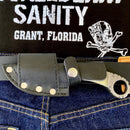 SANITY JEWELRY® Damascus Steel 7.5" Al Capone Damascus Steel Kitchen & Camp Knife - Stag - AC708