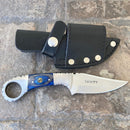 SANITY JEWELRY® Damascus Steel 7" Al Capone - Horizontal & Vertical Carry - Blue & Black Wood - 7 inches - A2705