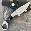 SANITY JEWELRY® Damascus Steel 7" Al Capone - Horizontal & Vertical Carry - D2 Steel - Buffalo Horn - 7 inches - A2704