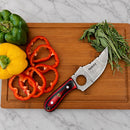 SANITY JEWELRY® Damascus Steel 7" Jesse James Damascus Steel Kitchen & Camp Knife - Red & Black - JJ012