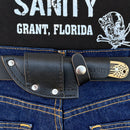 SANITY JEWELRY® Damascus Steel 7" Jesse James Damascus Steel Kitchen & Camp Knife - We The People Bone - JJ023