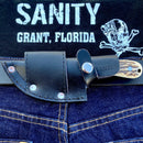 SANITY JEWELRY® Damascus Steel 7" Jesse James - Stag Antler - Damascus - Horizontal & Vertical Carry - JJ010