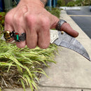 SANITY JEWELRY® Damascus Steel 8" Outlaw Series - Damascus Steel Folder - Polished - OF01