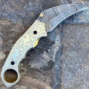 SANITY JEWELRY® Damascus Steel 8" Outlaw Series - Damascus Steel Folder - Polished - OF01