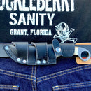 Sanity Jewelry Damascus Steel 9" Al Capone - Stag Antler - Damascus - Horizontal & Vertical Carry - PE01