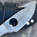 SANITY JEWELRY® Damascus Steel 9" Angelo the Hook - Stag Antler - Damascus - Horizontal & Vertical Carry - AH01